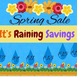 Spring Sale Promotional Banner with Floral Design